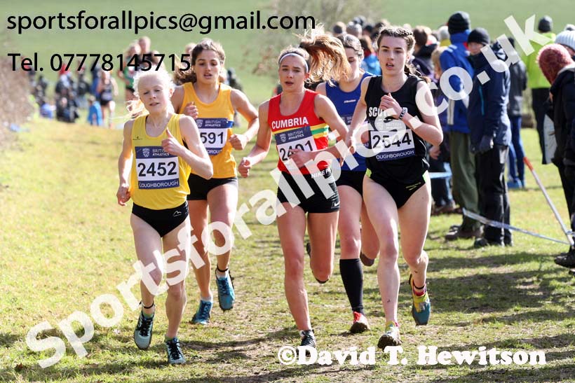 Womens under-20s 2019 British Athletics Inter Counties Cross Country, Prestwood Hall, Loughborough. Photo:  David T. Hewitson/Sports for All Pics